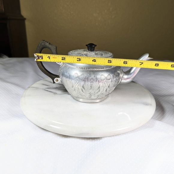 Vintage Sona Ware Silver Aluminum Working Teapot Stratford on Avon England - Picture 11 of 12